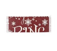 asbwuo Sciarpa oversize con scritta in legno Sleigh Bells Ring (77x27 pollici) - Stampa leggera invernale e design doppio solido, accessorio unisex per tutte le stagioni