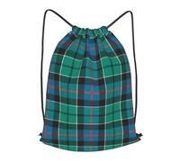 asbwuo Scottish Clan Leslie Ancient Hunting Tartan Outdoor Leisure Drawstring Backpack, Lightweight Waterproof Sports Bag For Men & Women - Gym, Yoga, Travel