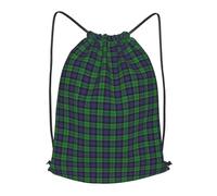 asbwuo Scottish Clan Leslie Hunting Tartan Plaid Outdoor Leisure Drawstring Backpack, Lightweight Waterproof Sports Bag For Men & Women - Gym, Yoga, Travel