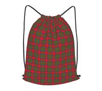 asbwuo Scottish Clan Mackintosh Tartan Plaid Outdoor Leisure Drawstring Backpack, Lightweight Waterproof Sports Bag For Men & Women - Gym, Yoga, Travel