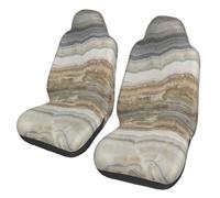 asbwuo Set di 2 coprisedili universali per auto minimalisti in granito marrone grigio scandinavo - Protezioni per sedili anteriori traspiranti e lavabili per berline, SUV, camion