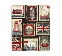 asbwuo Set di francobolli con la bandiera dell'Unione, tappetino per mouse quadrato con base in gomma antiscivolo, tappetino per mouse da tavolo, 7,9 x 9,5 pollici