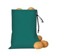 asbwuo Solido verde scuro patate cipolla Storage Bag | Borsa organizer con coulisse per ripiani della dispensa, banconi da cucina, aglio, patate, cipolle e alimenti di tutti i