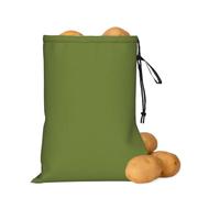 asbwuo Solido verde scuro Patate Cipolla Storage Bag | Borsa organizer con coulisse per ripiani della dispensa, banconi da cucina, aglio, patate, cipolle e alimenti di tutti i