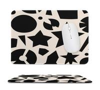 asbwuo Sous-main de bureau géométrique imperméable avec coutures anti-effilochage et dessous antidérapant en caoutchouc, idéal pour souris sans fil au bureau et à la maison.