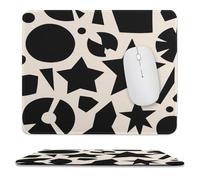 asbwuo Sous-main de bureau géométrique imperméable avec coutures anti-effilochage et dessous antidérapant en caoutchouc, idéal pour souris sans fil au bureau et à la maison.