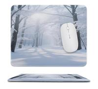 asbwuo Sous-main de bureau imperméable à motif d'arbres géants, avec coutures anti-effilochage et dessous antidérapant en caoutchouc, idéal pour souris sans fil au bureau et à la maison.