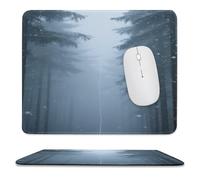 asbwuo Sous-main de bureau imperméable à motif d'arbres géants, avec coutures anti-effilochage et dessous antidérapant en caoutchouc, idéal pour souris sans fil au bureau et à la maison.