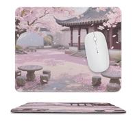 asbwuo Sous-main de bureau imperméable à motif de fleurs de cerisier, avec coutures anti-effilochage et dessous antidérapant en caoutchouc, idéal pour souris sans fil au bureau et à la maison.