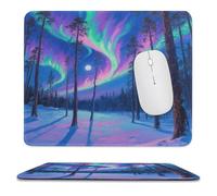 asbwuo Sous-main de bureau imperméable Aurora, orné de coutures anti-effilochage et d'un dessous en caoutchouc antidérapant, idéal pour souris sans fil au bureau et à la maison.