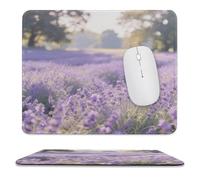 asbwuo Sous-main de bureau imperméable lavande avec coutures anti-effilochage et dessous antidérapant en caoutchouc, idéal pour souris sans fil au bureau et à la maison.