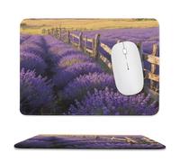 asbwuo Sous-main de bureau imperméable lavande avec coutures anti-effilochage et dessous antidérapant en caoutchouc, idéal pour souris sans fil au bureau et à la maison.