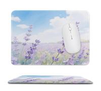 asbwuo Sous-main de bureau imperméable lavande avec coutures anti-effilochage et dessous antidérapant en caoutchouc, idéal pour souris sans fil au bureau et à la maison.