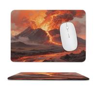 asbwuo Sous-main de bureau imperméable « Magnifique éruption volcanique » avec coutures anti-effilochage et dessous en caoutchouc antidérapant, idéal pour souris sans fil au bureau et à la maison.