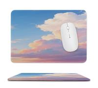 asbwuo Sous-main de bureau imperméable « Nuages crépusculaires » avec coutures anti-effilochage et dessous antidérapant en caoutchouc, idéal pour souris sans fil au bureau et à la maison.