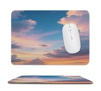 asbwuo Sous-main de bureau imperméable « Nuages crépusculaires » avec coutures anti-effilochage et dessous antidérapant en caoutchouc, idéal pour souris sans fil au bureau et à la maison.
