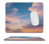 asbwuo Sous-main de bureau imperméable « Nuages crépusculaires » avec coutures anti-effilochage et dessous antidérapant en caoutchouc, idéal pour souris sans fil au bureau et à la maison.