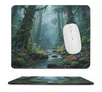 asbwuo Sous-main de bureau imperméable Tropical Rain, avec coutures anti-effilochage et dessous en caoutchouc antidérapant, idéal pour souris sans fil au bureau et à la maison.