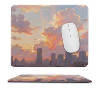 asbwuo Sous-main imperméable Clouds avec coutures anti-effilochage et dessous en caoutchouc antidérapant, idéal pour souris sans fil au bureau et à la maison.