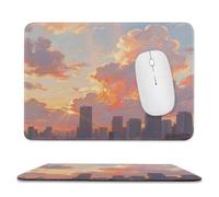 asbwuo Sous-main imperméable Clouds avec coutures anti-effilochage et dessous en caoutchouc antidérapant, idéal pour souris sans fil au bureau et à la maison.