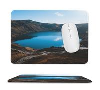 asbwuo Sous-main imperméable Crater Lake avec coutures anti-effilochage et dessous en caoutchouc antidérapant, idéal pour souris sans fil au bureau et à la maison.