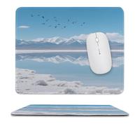 asbwuo Sous-main imperméable Highland Salt Lakes avec coutures anti-effilochage et dessous en caoutchouc antidérapant, idéal pour souris sans fil au bureau et à la maison.