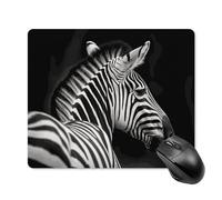 asbwuo Tapis de souris carré imperméable à motif zèbre noir et blanc, antidérapant, pour le jeu sur bureau, au bureau et à la maison