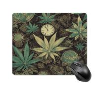 asbwuo Tapis de souris carré imperméable A Puff in Time, imprimé romarin, antidérapant, pour le bureau, les jeux et la maison