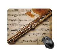 asbwuo Tapis de souris carré imperméable avec impression musicale, antidérapant, idéal pour les jeux sur bureau, au bureau et à la maison.