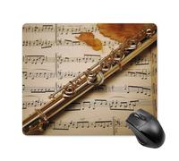 asbwuo Tapis de souris carré imperméable avec impression musicale, antidérapant, idéal pour les jeux sur bureau, au bureau et à la maison.