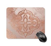 asbwuo Tapis de souris carré imperméable avec impression or rose, antidérapant, pour le jeu sur bureau, au bureau et à la maison