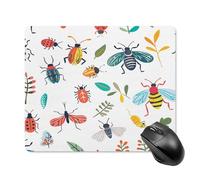 asbwuo Tapis de souris carré imperméable avec imprimé de petits animaux de dessin animé, antidérapant, pour le bureau, les jeux et la maison.