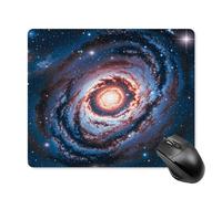 asbwuo Tapis de souris carré imperméable avec imprimé planètes, étoiles et galaxie, antidérapant, idéal pour le jeu sur bureau, au bureau et à la maison.