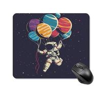 asbwuo Tapis de souris carré imperméable avec motif astronaute dans l'espace, antidérapant, pour le bureau, les jeux et la maison.