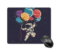 asbwuo Tapis de souris carré imperméable avec motif astronaute dans l'espace, antidérapant, pour le bureau, les jeux et la maison.