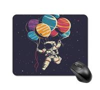 asbwuo Tapis de souris carré imperméable avec motif astronaute dans l'espace, antidérapant, pour le bureau, les jeux et la maison.