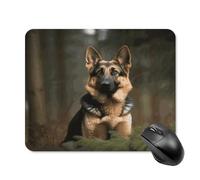 asbwuo Tapis de souris carré imperméable avec motif berger, antidérapant, pour le bureau, les jeux et la maison.