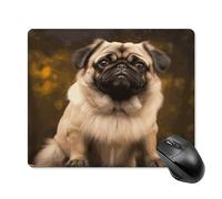 asbwuo Tapis de souris carré imperméable avec motif carlin, antidérapant, pour le bureau, les jeux et la maison.