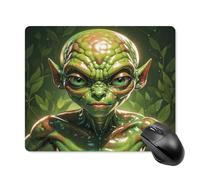 asbwuo Tapis de souris carré imperméable avec motif d'animaux de l'espace vert, antidérapant, pour le jeu sur bureau, au bureau et à la maison