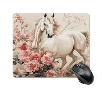 asbwuo Tapis de souris carré imperméable avec motif de cheval, antidérapant, idéal pour le jeu sur bureau, au bureau et à la maison.