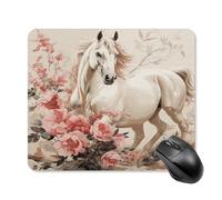 asbwuo Tapis de souris carré imperméable avec motif de cheval, antidérapant, idéal pour le jeu sur bureau, au bureau et à la maison.