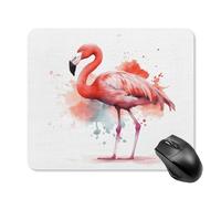asbwuo Tapis de souris carré imperméable avec motif de grue à l'aquarelle, antidérapant, idéal pour le jeu sur bureau, au bureau et à la maison.