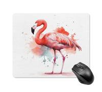 asbwuo Tapis de souris carré imperméable avec motif de grue à l'aquarelle, antidérapant, idéal pour le jeu sur bureau, au bureau et à la maison.