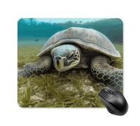 asbwuo Tapis de souris carré imperméable avec motif grande tortue, antidérapant, idéal pour le jeu sur bureau, au bureau et à la maison.