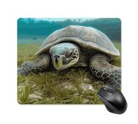asbwuo Tapis de souris carré imperméable avec motif grande tortue, antidérapant, idéal pour le jeu sur bureau, au bureau et à la maison.