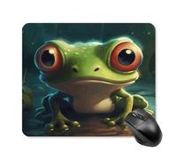 asbwuo Tapis de souris carré imperméable avec motif grenouille de dessin animé, antidérapant, pour le jeu sur bureau, au bureau et à la maison