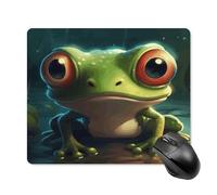 asbwuo Tapis de souris carré imperméable avec motif grenouille de dessin animé, antidérapant, pour le jeu sur bureau, au bureau et à la maison