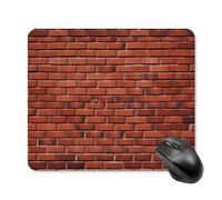asbwuo Tapis de souris carré imperméable avec motif mur de briques rouges, antidérapant, idéal pour le jeu sur bureau, au bureau et à la maison.