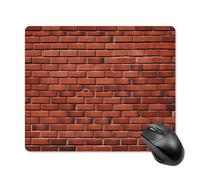asbwuo Tapis de souris carré imperméable avec motif mur de briques rouges, antidérapant, idéal pour le jeu sur bureau, au bureau et à la maison.