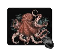 asbwuo Tapis de souris carré imperméable avec motif pieuvre entrelacée, antidérapant, idéal pour le jeu sur bureau, au bureau et à la maison.